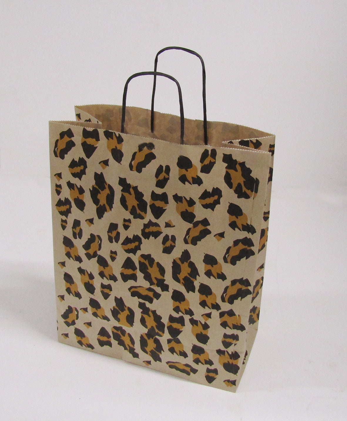 Twist Handle Bag — Leopard Print (Brown)