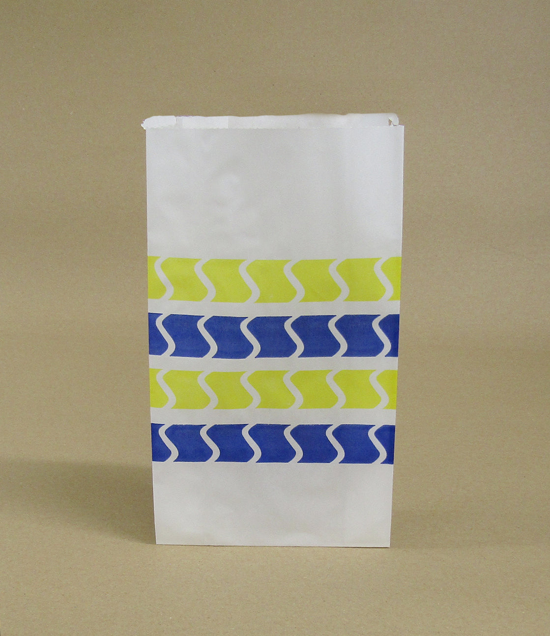 Greaseproof Bag — Blue/Yellow 5x7x9