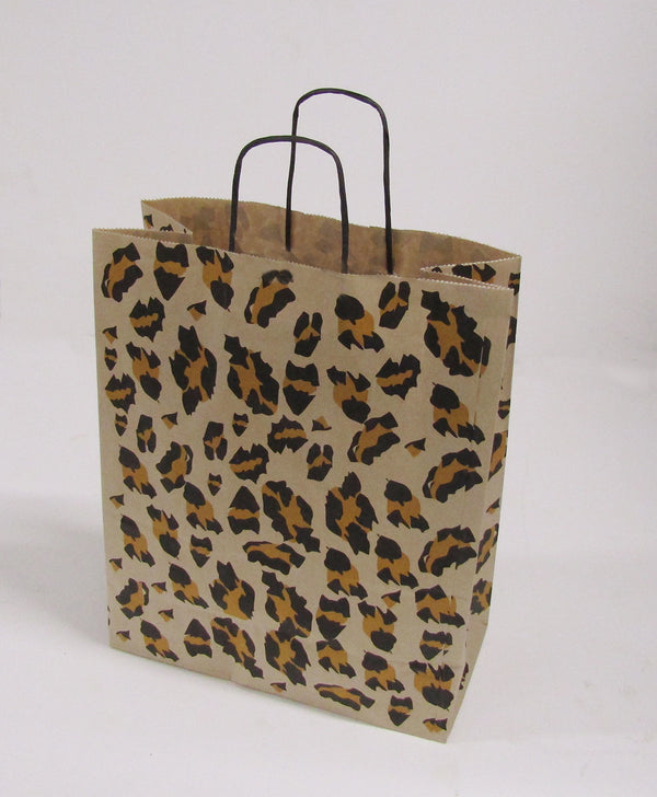 Twist Handle Bag — Leopard Print (Brown)