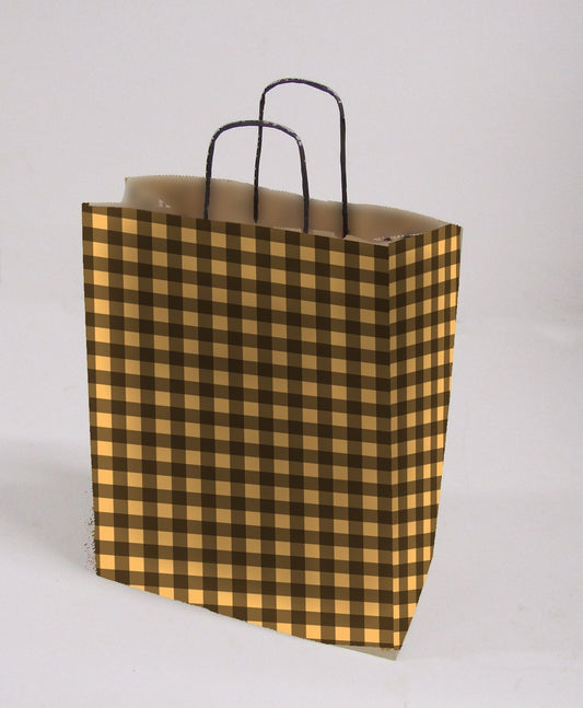 Twist Handle Bag — Square Design (White)