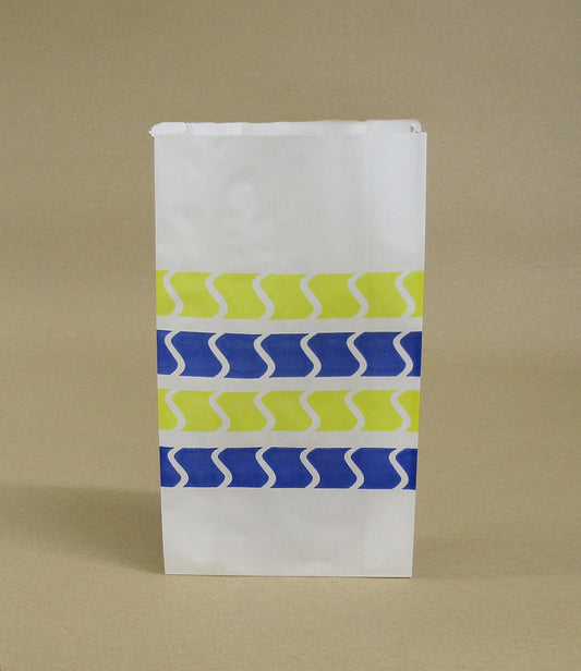 Greaseproof Bag — Blue/Yellow 5x7x9