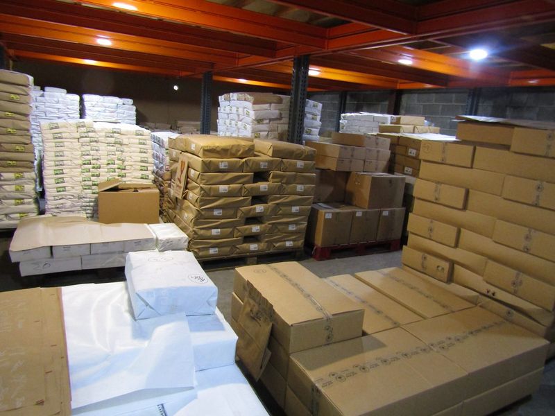 Boxed stock ready to ship from the Ashbury Brand facility in Roscrea